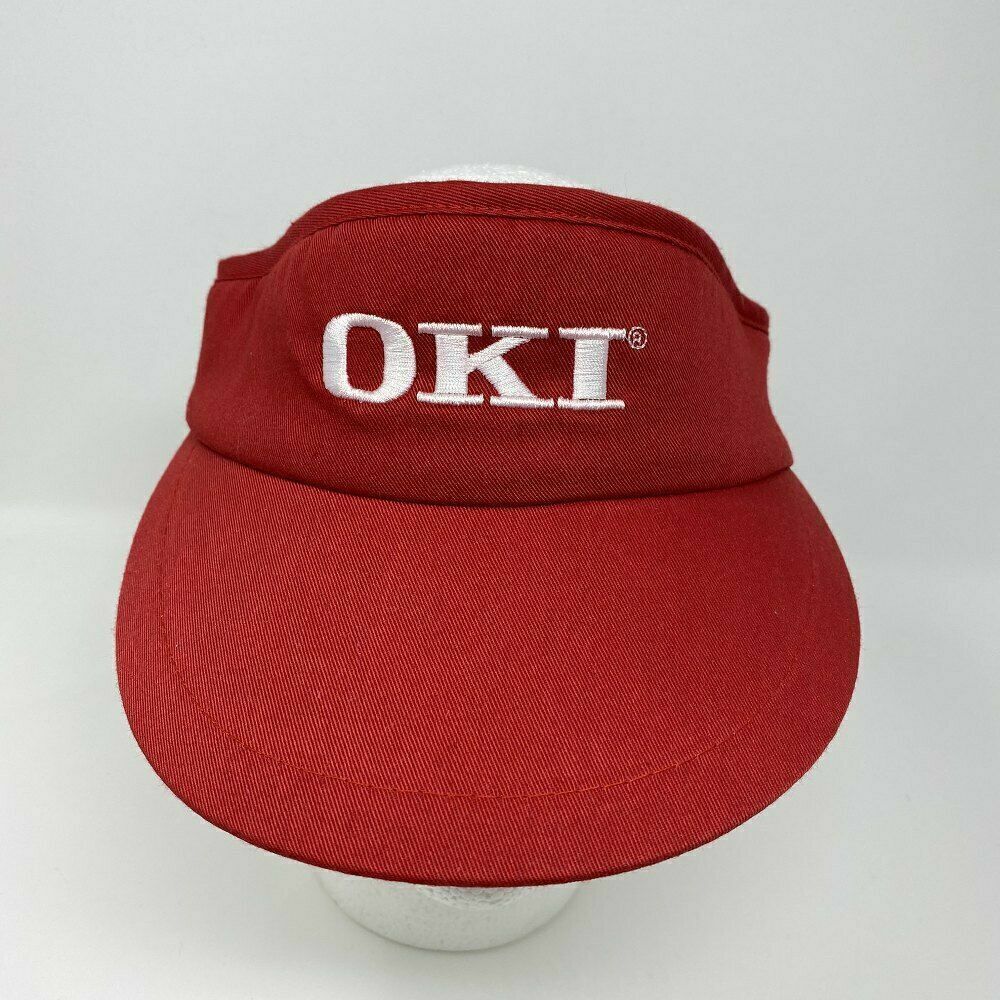 OKI Electric Industry Co Visor Adjustable Red‎ White Golf Telecom Printer